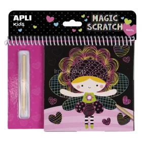   Képkarcoló füzet, APLI Kids "Magic Scratch", tündérek