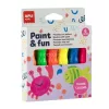 Tempera készlet, ecsetvégű tubusban, APLI Kids "Paint&Fun", 6 különböző neon szín