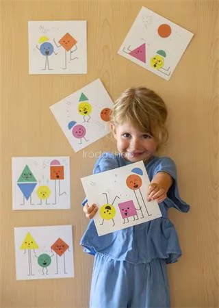 Geometriai matricás készlet, APLI Kids "Geometric", érzelmek