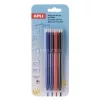 Zseléstoll, 0,5 mm, nyomógombos, radírozható, APLI "Erasable", vegyes színek