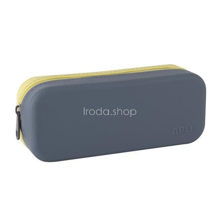 Tolltartó, display, cipzáras, szilikon, kétszínű, APLI "Pastel", vegyes színek