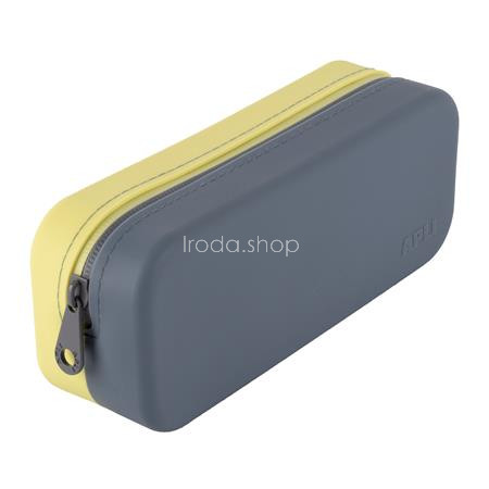 Tolltartó, display, cipzáras, szilikon, kétszínű, APLI "Pastel", vegyes színek