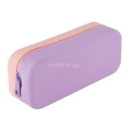 Tolltartó, display, cipzáras, szilikon, kétszínű, APLI "Pastel", vegyes színek