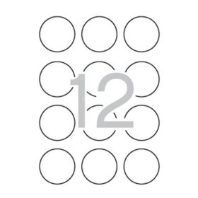   Etikett, 60 mm kör, színes, APLI, neon sárga, 240 etikett/csomag