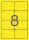 Etikett, 99,1x67,7 mm, színes, kerekített sarkú, APLI, neon sárga, 160 etikett/csomag