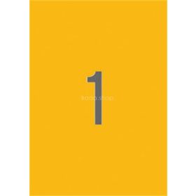   Etikett, 210x297 mm, színes, APLI, neon narancs, 20 etikett/csomag