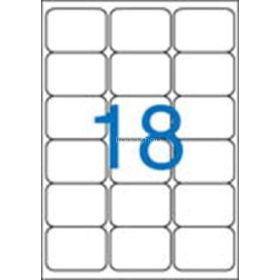   Etikett, univerzális, 63,5x46,6 mm, kerekített sarkú, VICTORIA PAPER, 1800 etikett/csomag