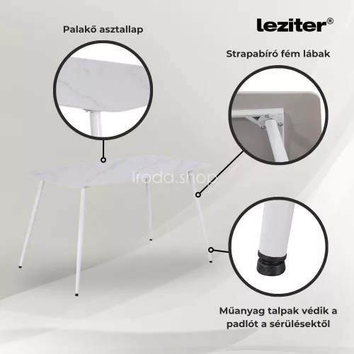 Ravena 6+1 étkező garnitúra fehér-bézs