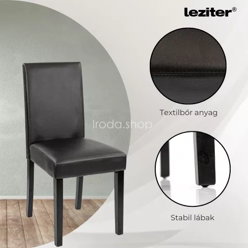 Megan 4+1 étkező garnitúra fehér-fekete