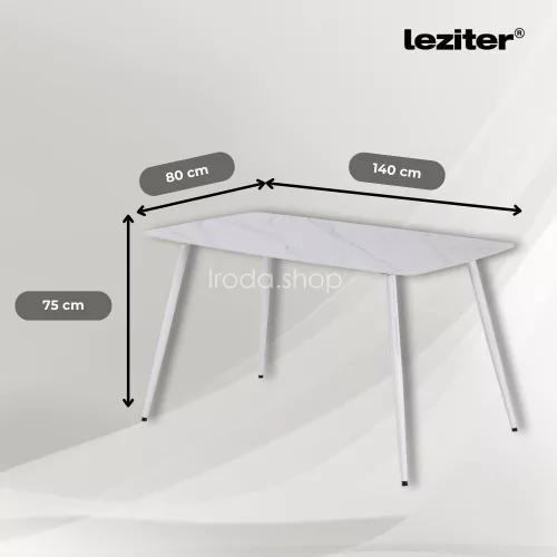 Megan 6+1 étkező garnitúra fehér-fekete