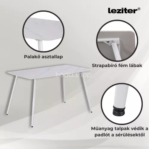 Megan 4+1 étkező garnitúra fehér-szürke