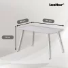 Bora 140 cm szögletes szinterezett kő étkezőasztal fehér