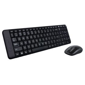   Egér- és billentyűzet készlet, vezeték nélküli, USB, HUN, LOGITECH "MK220", fekete