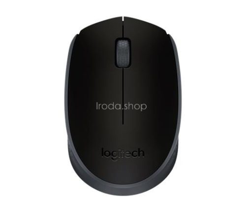 Egér, vezeték nélküli, optikai, közepes méret, USB, LOGITECH "M171", fekete