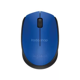   Egér, vezeték nélküli, optikai, közepes méret, USB, LOGITECH "M171", kék