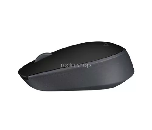 Egér, vezeték nélküli, optikai, közepes méret, USB, LOGITECH "M171", fekete