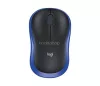 Egér, vezeték nélküli, optikai, közepes méret, USB, LOGITECH "M185", kék