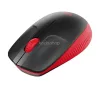 Egér, vezeték nélküli, optikai, USB, LOGITECH, "M190", piros
