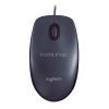 Egér, vezetékes, optikai, normál méret, USB, LOGITECH "M90", sötétszürke