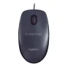 Egér, vezetékes, optikai, normál méret, USB, LOGITECH "M90", sötétszürke