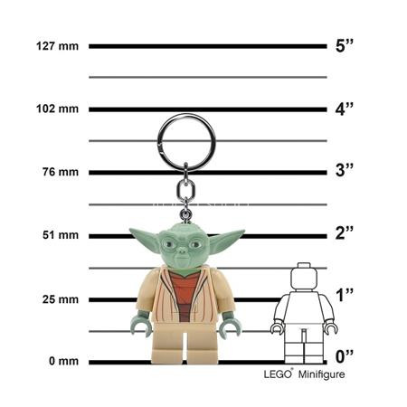 Kulcstartó, LED világítással, LEGO "Star Wars Yoda"