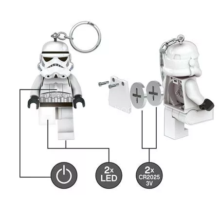 Kulcstartó, LED világítással, LEGO "Star Wars Stormtrooper"