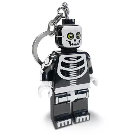 Kulcstartó, LED világítással, LEGO "Skeleton Guy"
