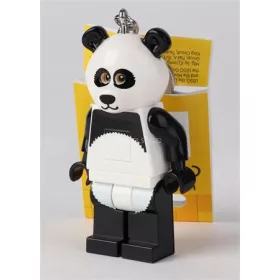 Kulcstartó, LED világítással, LEGO "Panda Guy"