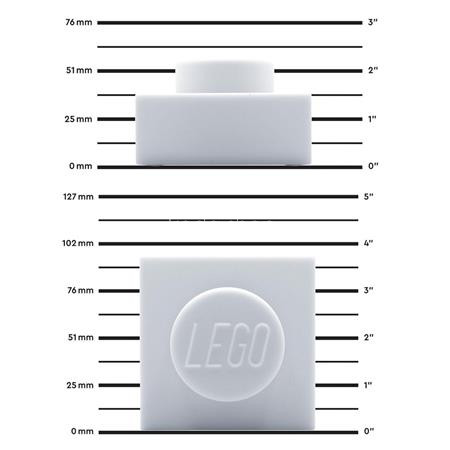 Éjszakai fény, LEGO "Iconic 1x1 plate", fehér