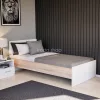 Miami egyszemélyes ágy 90x200 cm fehér-sonoma tölgy