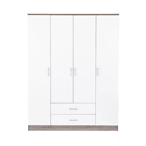 Miami gardróbszekrény 160x205 cm fehér-yorki tölgy