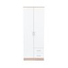 Miami gardróbszekrény 80x205 cm fehér-sonoma tölgy