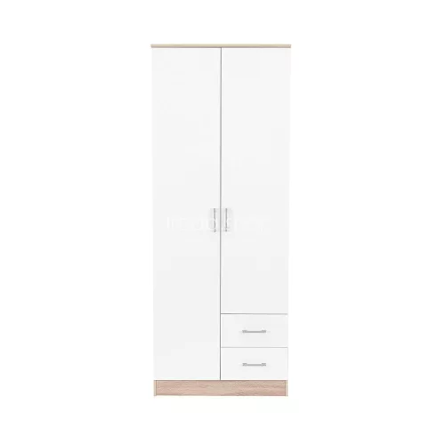 Miami gardróbszekrény 80x205 cm fehér-sonoma tölgy