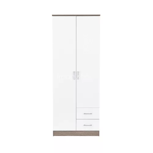 Miami gardróbszekrény 80x205 cm fehér-yorki tölgy
