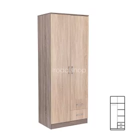 Miami gardróbszekrény 80x205 cm sonoma tölgy-yorki tölgy