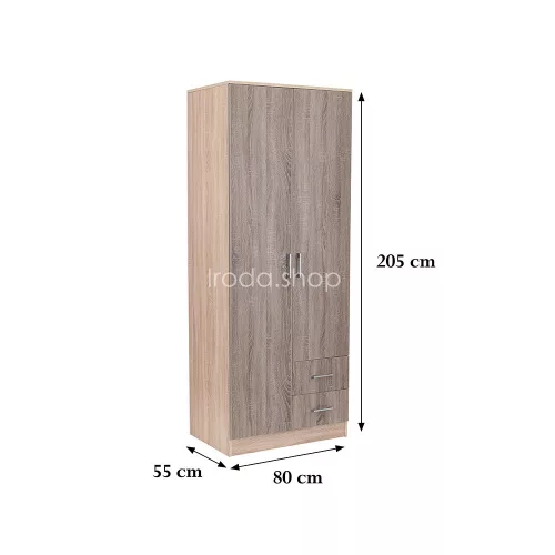 Miami gardróbszekrény 80x205 cm yorki tölgy-sonoma tölgy