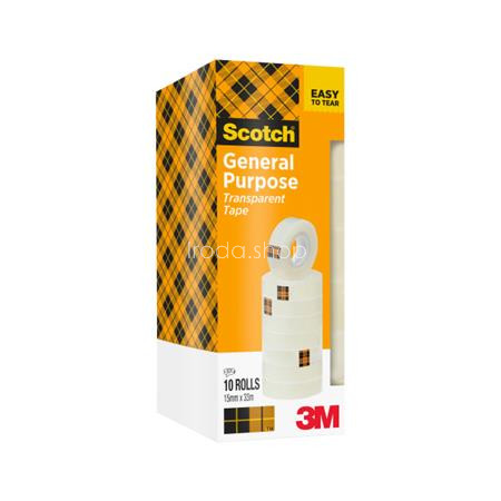 Ragasztószalag, 15 mm x 33 m, 3M SCOTCH, átlátszó