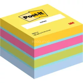   Öntapadó jegyzettömb, 51x51 mm, 400 lap, 3M POSTIT, ultra színek