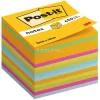 Öntapadó jegyzettömb, 76x76 mm, 450 lap, 3M POSTIT, vegyes színek