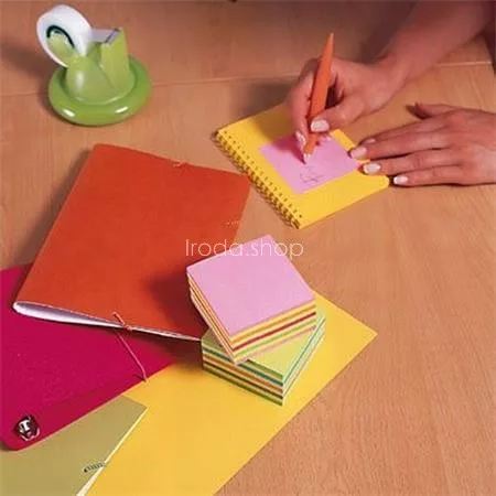Öntapadó jegyzettömb, 76x76 mm, 450 lap, 3M POSTIT, vegyes színek