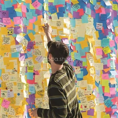 Öntapadó jegyzettömb, 76x76 mm, 450 lap, 3M POSTIT, vegyes színek
