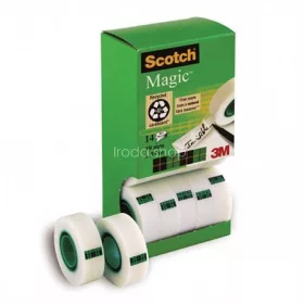   Ragasztószalag, 2 db ajándék, 19 mm x 33 m, 3M SCOTCH "Magic tape 810"