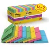 Öntapadó jegyzettömb csomag, "Z", 76x76 mm, 16x90 lap, 3M POSTIT, "Super Sticky", vegyes