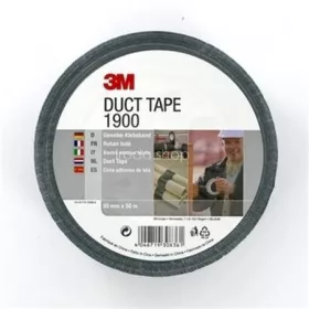   Ragasztószalag, szövet, 50 mm x 50 m, 3M "Duct Tape 1900", fekete, 24 tekercs