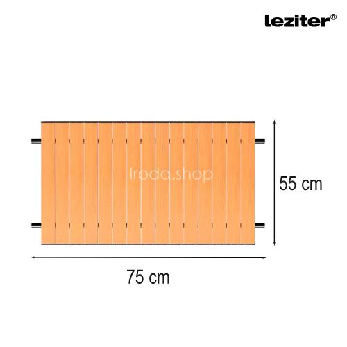 Összecsukható standard kerti strandkocsi asztallal szürke