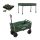 Összecsukható prémium kerti strandkocsi tetővel zöld