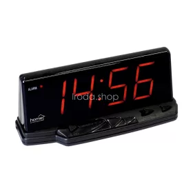   Home LTC 02 digitális LED ébresztőóra, 46 mm magas időkijelzés, állítható fényerő, ébresztés sípolással, szundifunkcióval, elemes vagy hálózati tápellátás