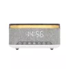 HOME LTCR06 multimédia lejátszó és ébresztőóra, 2x5 Watt, Qi telefontöltés, Bluetooth TWS, FM rádió, LED kijelző, beépített akkumulátor