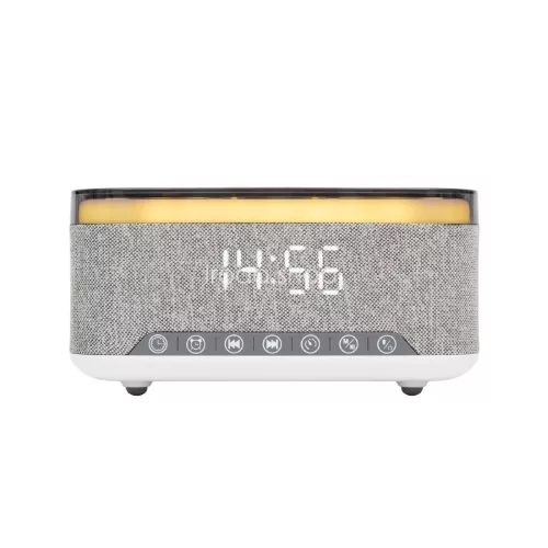 HOME LTCR06 multimédia lejátszó és ébresztőóra, 2x5 Watt, Qi telefontöltés, Bluetooth TWS, FM rádió, LED kijelző, beépített akkumulátor