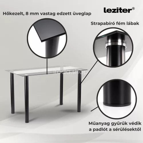 Karin 4+1 étkező garnitúra fekete-fekete